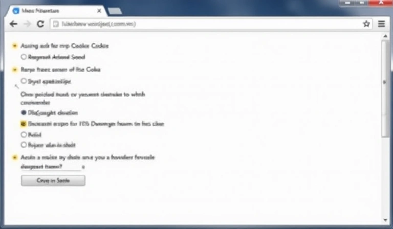Egy böngészőablak, amely sütik beállításait mutatja